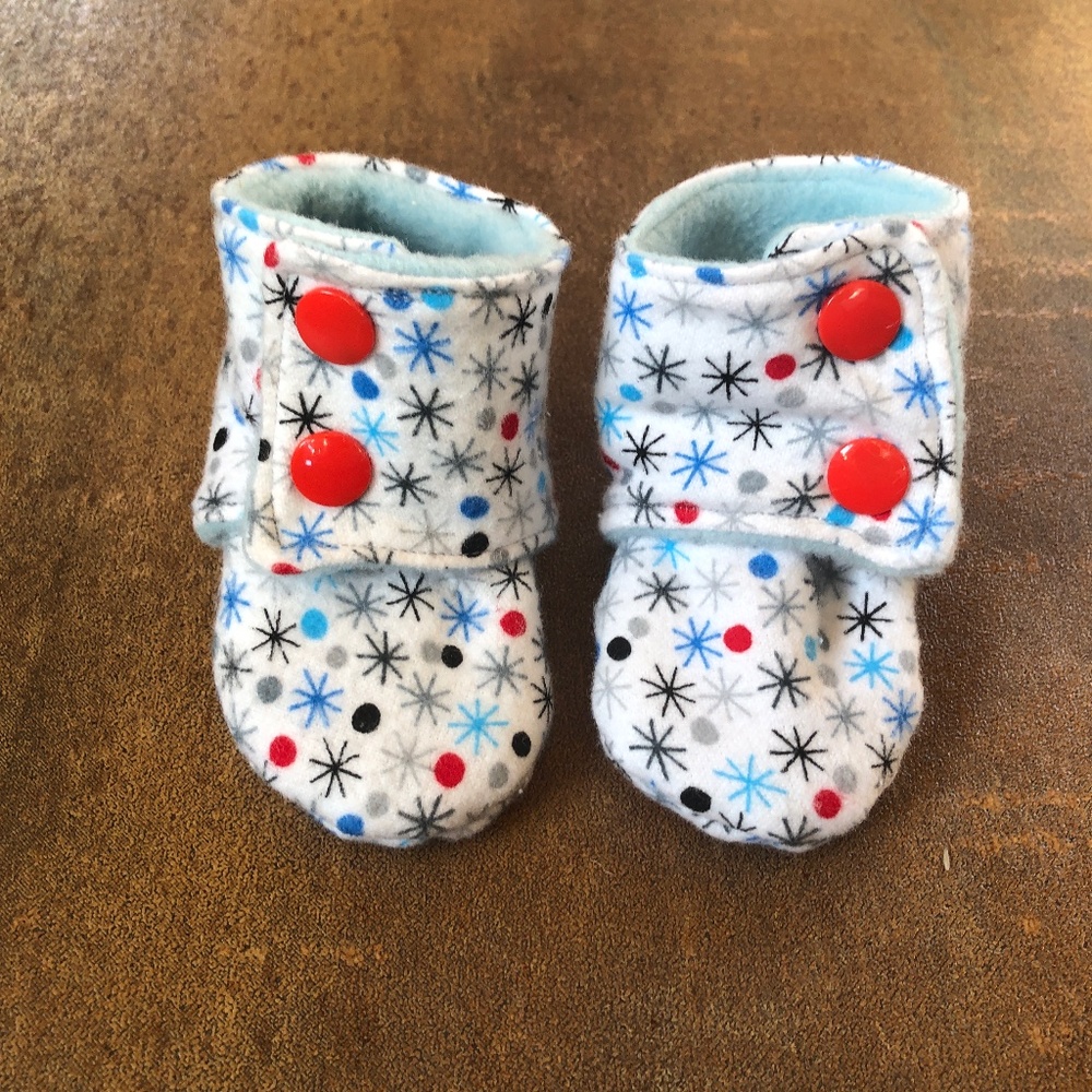 Brand new hand made baby booties newborn size